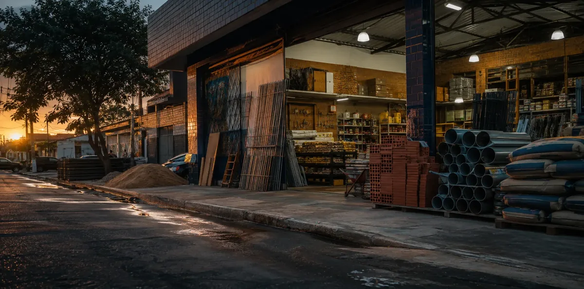 Fachada de loja de materiais de construção